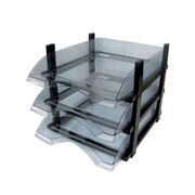 Set 3 tavite suprapozabile Flaro, plastic, transparent BPTCAS00411