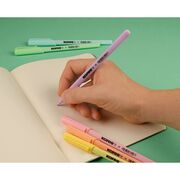 Set 6 pixuri fara mecanism Kores Korm, varf 1 mm, corp pastel, scriere albastra BPTCKS992529