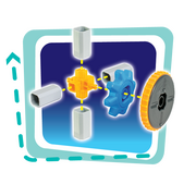 Set de constructie 3 in 1 stem  - robotel & masinute saniter