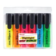 Textmarker Edding 345, varf retezat 2-5 mm, 6 bucati/set BPTCED345600