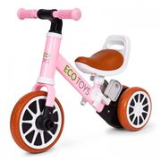 Bicicleta 2 in 1 cu pedale detasabile ecotoys lc-v1307n - roz edeedilc-v1307npink