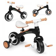 Bicicleta cu pedale 3 in 1 si roti ajutatoare ecotoys lc-v1359 - negru edeedilc-v1359black