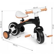 Bicicleta cu pedale 3 in 1 si roti ajutatoare ecotoys lc-v1359 - negru edeedilc-v1359black