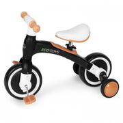 Bicicleta cu pedale 3 in 1 si roti ajutatoare ecotoys lc-v1359 - negru edeedilc-v1359black