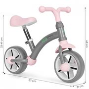 Bicicleta fara pedale pentru copii ecotoys lc-v1252 - gri-roz edeedilc-v1252greypink
