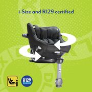 Graco - scaun auto turn2me 360° dlx iron, 40-105 cm, certificata r129 si testat adac bbbgc2302aairo000