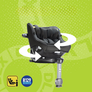Graco - scaun auto turn2me 360° dlx midnight, 40-105 cm, certificata r129 si testat adac bbbgc2302aamdn000