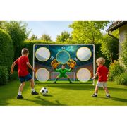 Poarta de fotbal 180 x 122 cm cu covoras de antrenament ecotoys ds58010+m edeedids58010+mata