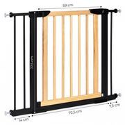 Poarta de siguranta 74-100 cm ecotoys sf-011-bc - lemn metal edeedisf-011-bc