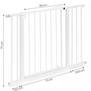 Poarta de siguranta 74-105 cm ecotoys sg-012-w - alb edeedisg-012-w