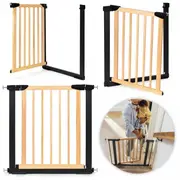 Poarta de siguranta 74-80 cm ecotoys sf-011a-bc - lemn metal edeedisf-011a-bc