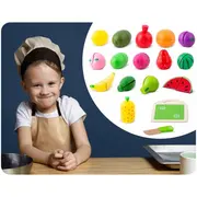 Set de legume din lemn cu velcro, 18 elemente, ricokids rk-872 edeedi787200