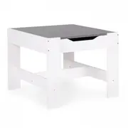 Set de masa cu doua scaune pentru copii ecotoys zkc-1a - alb-gri edeedizkc-1a