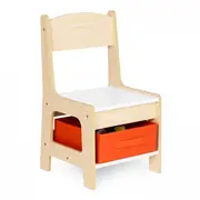 Set de masa cu doua scaune pentru copii ecotoys zkc-1c - natur edeedizkc-1c