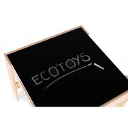 Set de masa cu doua scaune pentru copii ecotoys zkc-1c - natur edeedizkc-1c