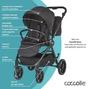 Carucior modular 2in1 coccolle serry jet black+ scoica auto isize coccolle knox black smb325065460325080360