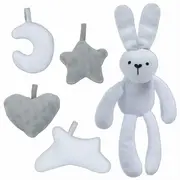 Covoras De Joaca Fata-verso Kidwell Grace Bunny Cu Arcada Interactiva, 5 Jucarii Si Cutie Muzicala In Forma De Iepuras Pjbmaedgrb01a1