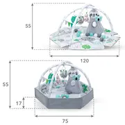 Covoras Multifunctional Kidwell Yoga ,   Cu Arcade, Laturi Ridicate, 12 Bile Si 5 Jucarii Interactive Si  Geanta Pjbmaedyog01a0