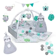 Covoras Multifunctional Kidwell Yoga ,   Cu Arcade, Laturi Ridicate, 12 Bile Si 5 Jucarii Interactive Si  Geanta Pjbmaedyog01a0