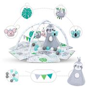 Covoras Multifunctional Kidwell Yoga ,   Cu Arcade, Laturi Ridicate, 12 Bile Si 5 Jucarii Interactive Si  Geanta Pjbmaedyog01a0