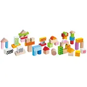 Jucarie Eichhorn Cuburi in galetusa Wooden Blocks 50 piese HUBS100002226