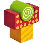 Jucarie Eichhorn Cuburi in galetusa Wooden Blocks 50 piese HUBS100002226