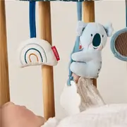 Jucarie bebe pentru leagan si carucior, cu sunete si oglinda, ursulet koala - okeml97383