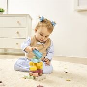 Jucarie educativa cuburi moi pentru toddleri, animalute - okeml46020