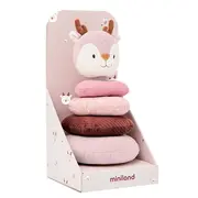 Jucarie educativa de stivuit din plus, pentru bebelus, de la 12 luni,  caprioara - okeml97374