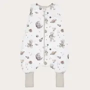 Sac De Dormit Cu Picioare, Bumbac 1 Tog, Space Teddy White, S, 1-3 Ani Pjb14937