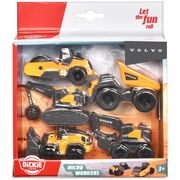 Set Dickie Toys Volvo Micro Workers 9 cm cu 5 vehicule HUBS203722008