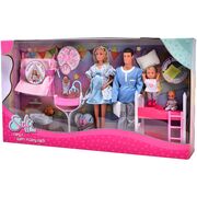 Set Simba Steffi Love Family Happy Pijamas Party 29 cm cu 4 papusi, 1 caine si accesorii HUBS105733552