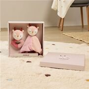 Set cadou bebe - zornaitoare si paturica moale de atasament caprioara, de la 0 luni - okeml97370