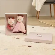 Set cadou bebe - zornaitoare si paturica moale de atasament caprioara, de la 0 luni - okeml97370