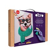 Set pictura si modelare 3D cu argila usoara, 30*40 cm - Fashion Corgi KRTOK30011