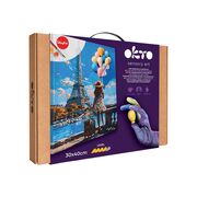 Set pictura si modelare 3D cu argila usoara, 30*40 cm - Greetings from Paris KRTOK30013