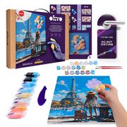 Set pictura si modelare 3D cu argila usoara, 30*40 cm - Greetings from Paris KRTOK30013
