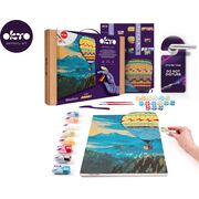 Set pictura si modelare 3D cu argila usoara, 30*40 cm - Hot Air Balloon flight KRTOK30009