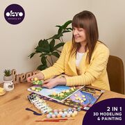 Set pictura si modelare 3D cu argila usoara, 30*40 cm - Lemon weekend KRTOK30008