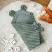 Baby Swaddle For Sleeping And Wrapping Pentru Nou-nascuti Meowbaby   Aesthetic Olive Green ,   Confort Si Siguranta Din Primele Clipe Pjbmar33