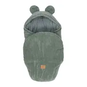 Baby Wrap With Bear Ears - Aesthetic Olive Green ,   Confort Si Siguranta Din Primele Clipe Pjbmaot33ie