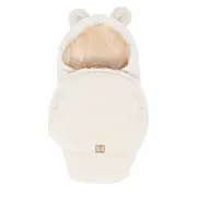 Baby Wrap With Bear Ears - Bearly Cream ,   Confort Si Siguranta Din Primele Clipe Pjbmbeot091