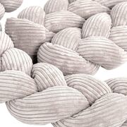 Bumper Impletit Pentru Patut ,   Meowbaby   Aesthetic Ecru, 200 Cm Pjbwkae02