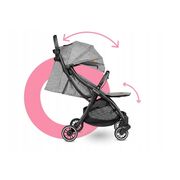 Carucior sport, Lionelo, Julie One, De la nastere, Greutate redusa, Cu accesorii, Cadru din aluminiu, 0-22 kg, Pliere compacta pentru avion, Conform cu standardele europene de securitate EN1888-1 si EN1888-2, Gri BYNLO-JULIE_ONE_STONE_GREY
