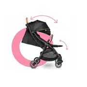 Carucior sport, Lionelo, Julie One, De la nastere, Greutate redusa, Cu accesorii, Cadru din aluminiu, 0-22 kg, Pliere compacta pentru avion, Conform cu standardele europene de securitate EN1888-1 si EN1888-2, Negru BYNLO-JULIE_ONE_BLACK