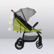 Carucior sport, Lionelo, Zoey, De la nastere, Cu accesorii, Cadru din aluminiu, 0- 15 kg, Conform cu standardul european de securitate EN1888-1, Gri BYNLO-ZOEY_GREY_STONE