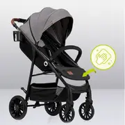 Carucior sport, Lionelo, Zoey, De la nastere, Cu accesorii, Cadru din aluminiu, 0- 15 kg, Conform cu standardul european de securitate EN1888-1, Gri BYNLO-ZOEY_GREY_STONE