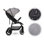 Carucior sport, Lionelo, Zoey, De la nastere, Cu accesorii, Cadru din aluminiu, 0- 15 kg, Conform cu standardul european de securitate EN1888-1, Gri BYNLO-ZOEY_GREY_STONE