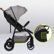 Carucior sport, Lionelo, Zoey, De la nastere, Cu accesorii, Cadru din aluminiu, 0- 15 kg, Conform cu standardul european de securitate EN1888-1, Gri BYNLO-ZOEY_GREY_STONE