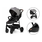 Carucior sport, Lionelo, Zoey, De la nastere, Cu accesorii, Cadru din aluminiu, 0- 15 kg, Conform cu standardul european de securitate EN1888-1, Gri BYNLO-ZOEY_GREY_STONE